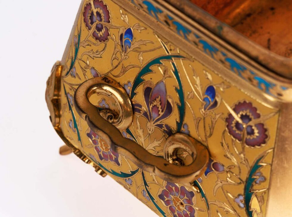 Ferdinand Barbedienne, a French Ormolu and Champleve Enamel Jardiniere, C. 1870 - Image 7