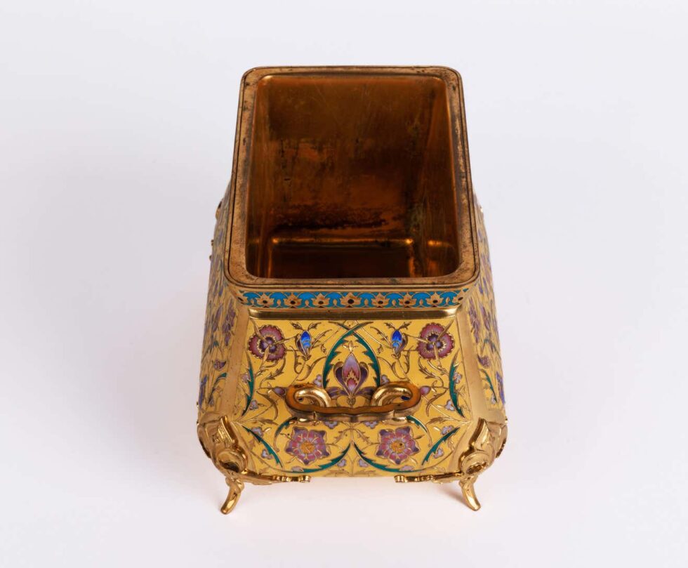 Ferdinand Barbedienne, a French Ormolu and Champleve Enamel Jardiniere, C. 1870 - Image 11