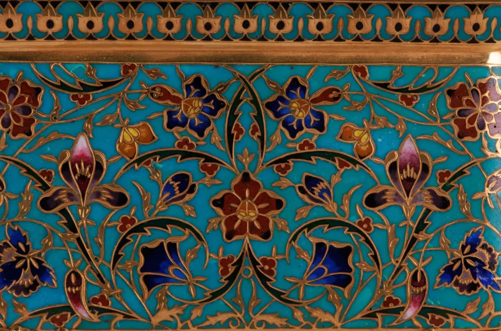 Ferdinand Barbedienne, A French Ormolu and Champleve Enamel Jardiniere, C. 1870 - Image 5