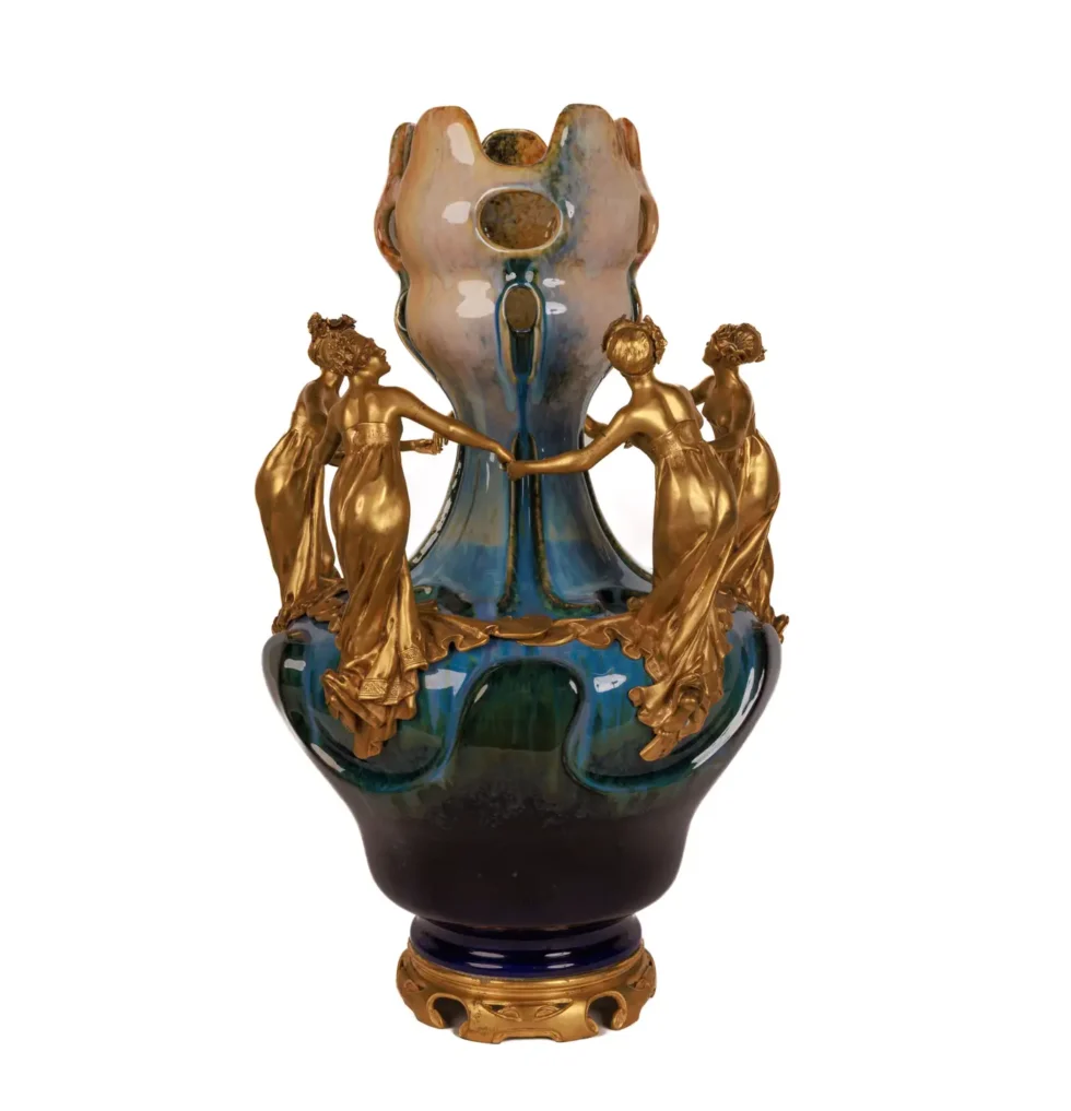 Important Monumental Art Nouveau Ormolu-Mounted Ceramic "Exhibition" Vase