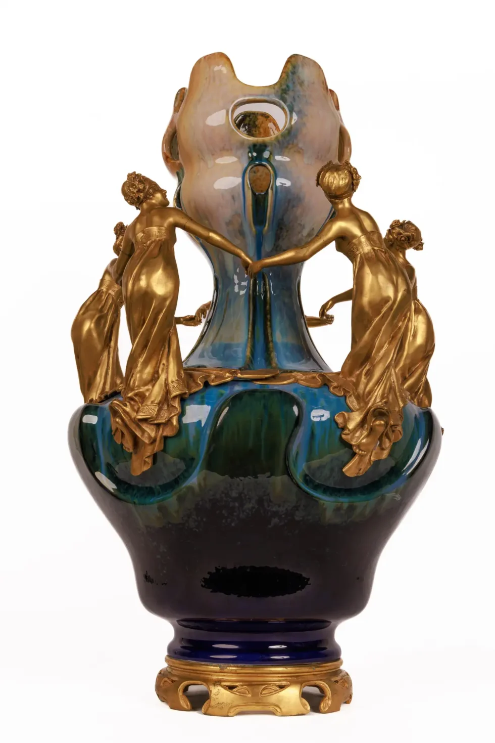 Important Monumental Art Nouveau Ormolu-Mounted Ceramic "Exhibition" Vase - Image 3