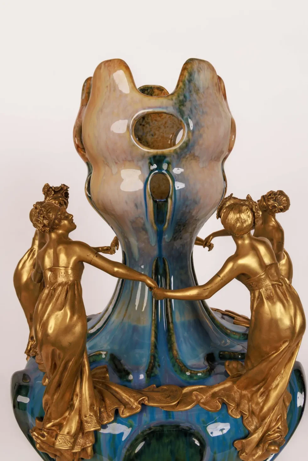 Important Monumental Art Nouveau Ormolu-Mounted Ceramic "Exhibition" Vase - Image 5