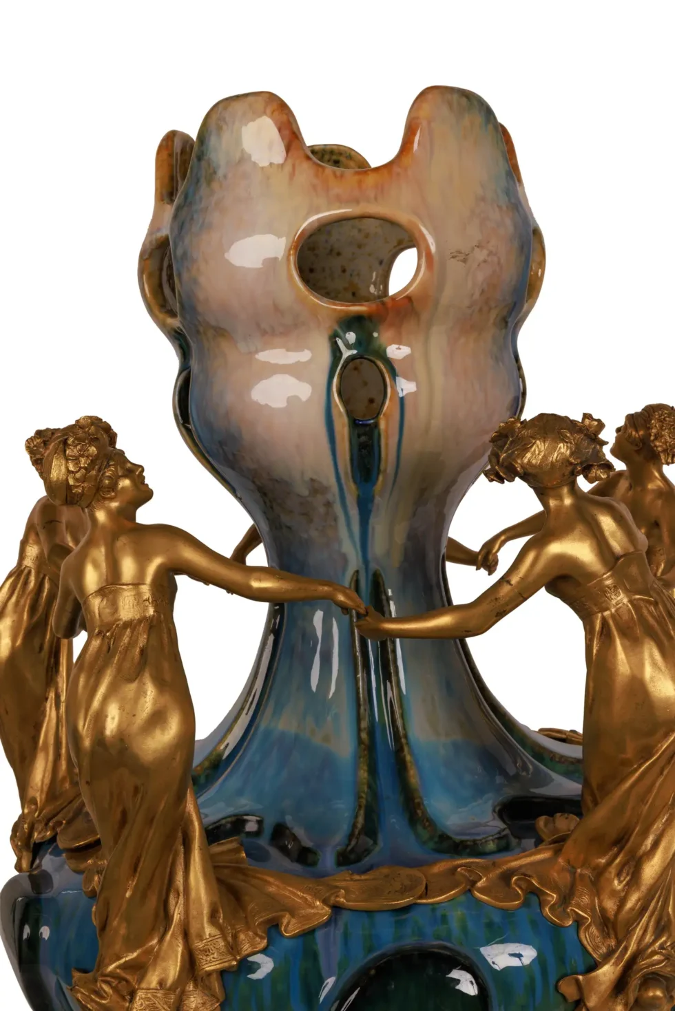 Important Monumental Art Nouveau Ormolu-Mounted Ceramic "Exhibition" Vase - Image 7