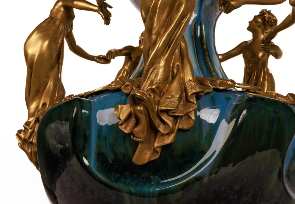 Important Monumental Art Nouveau Ormolu-Mounted Ceramic "Exhibition" Vase - Image 20