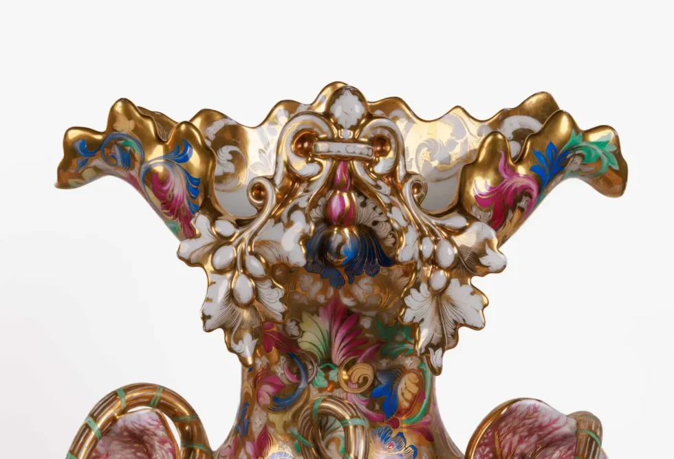 Monumental and Masterful Pair of French Paris Porcelain Hand-Painted Vases - Image 5