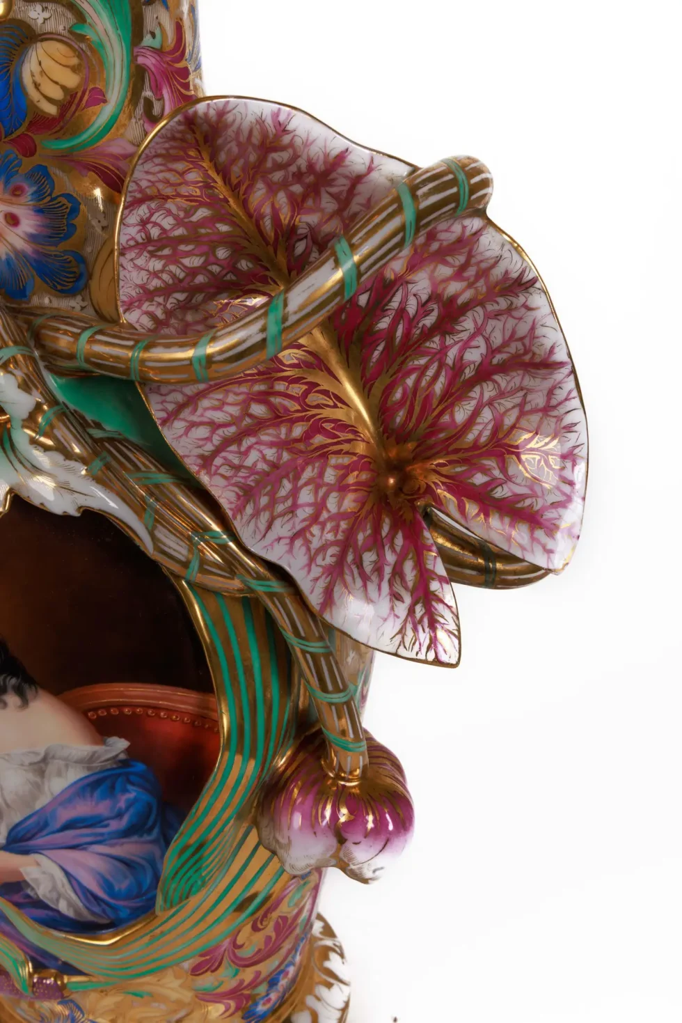 Monumental and Masterful Pair of French Paris Porcelain Hand-Painted Vases - Image 9