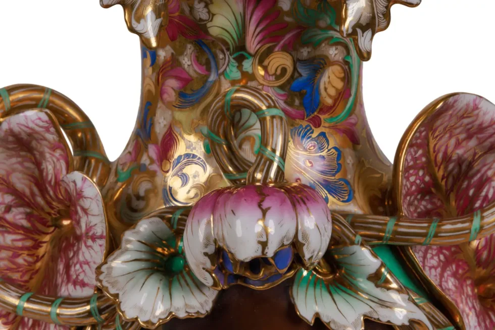 Monumental and Masterful Pair of French Paris Porcelain Hand-Painted Vases - Image 10