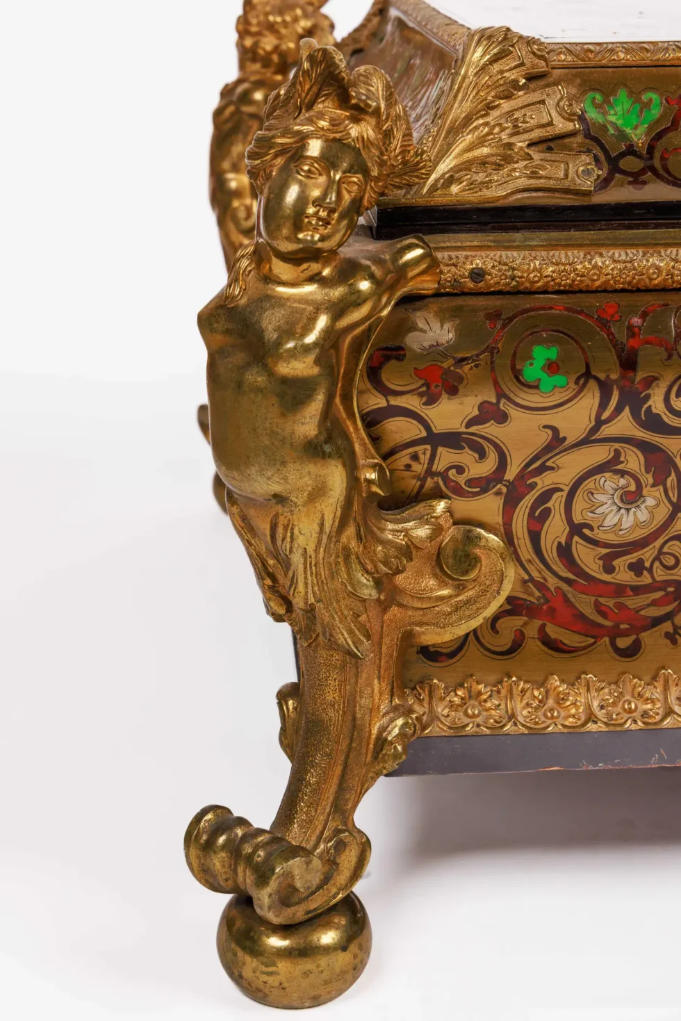 Monumental Louis XIV Style Gilt-Bronze Mounted Boulle Marquetry Casket Box - Image 4