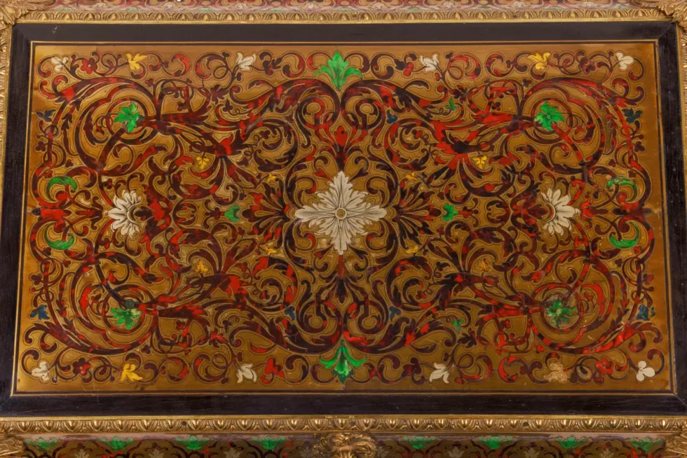 Monumental Louis XIV Style Gilt-Bronze Mounted Boulle Marquetry Casket Box - Image 6