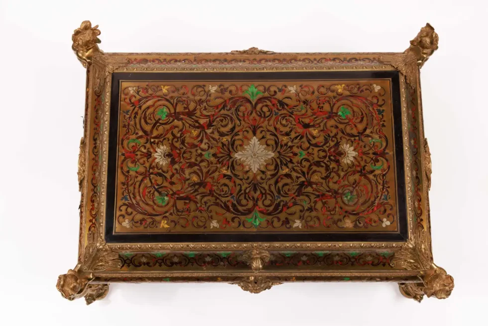 Monumental Louis XIV Style Gilt-Bronze Mounted Boulle Marquetry Casket Box - Image 7
