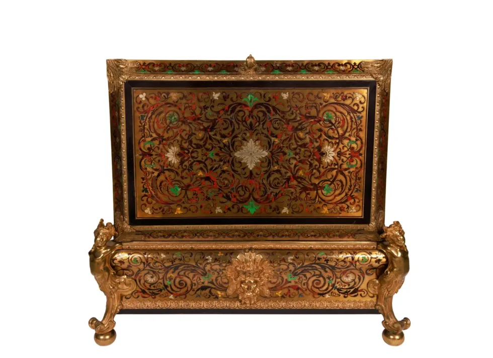 Monumental Louis XIV Style Gilt-Bronze Mounted Boulle Marquetry Casket Box - Image 13