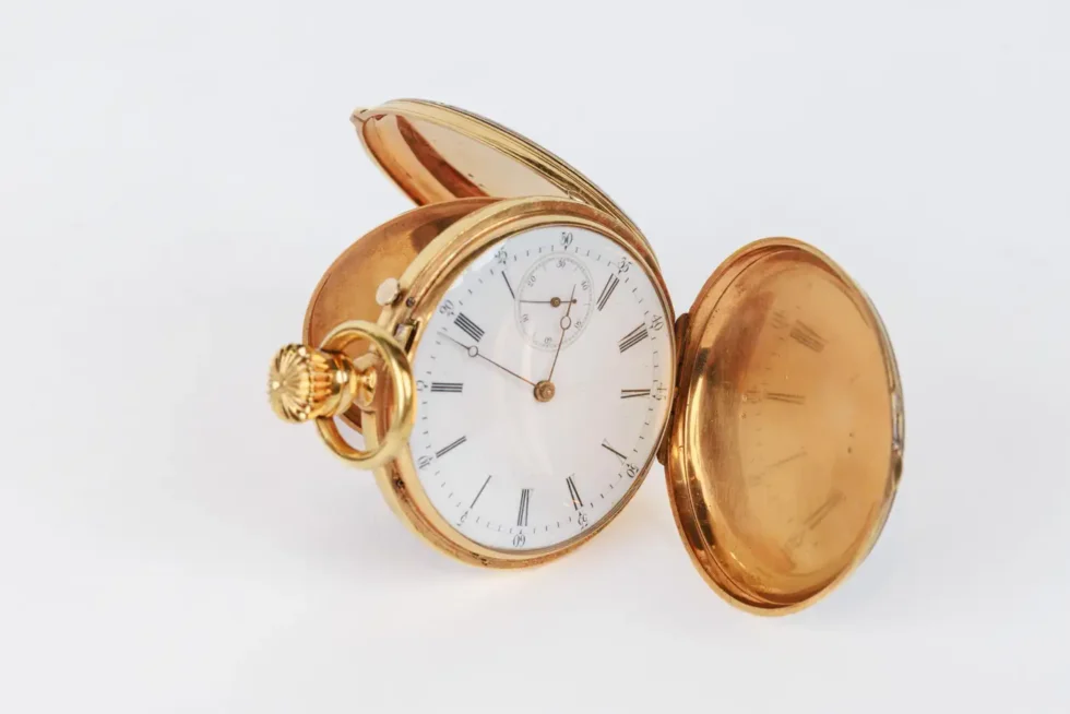 Rare Gold and Enamel Presentation Pocket Watch with Portrait of Naser Shah - Image 14