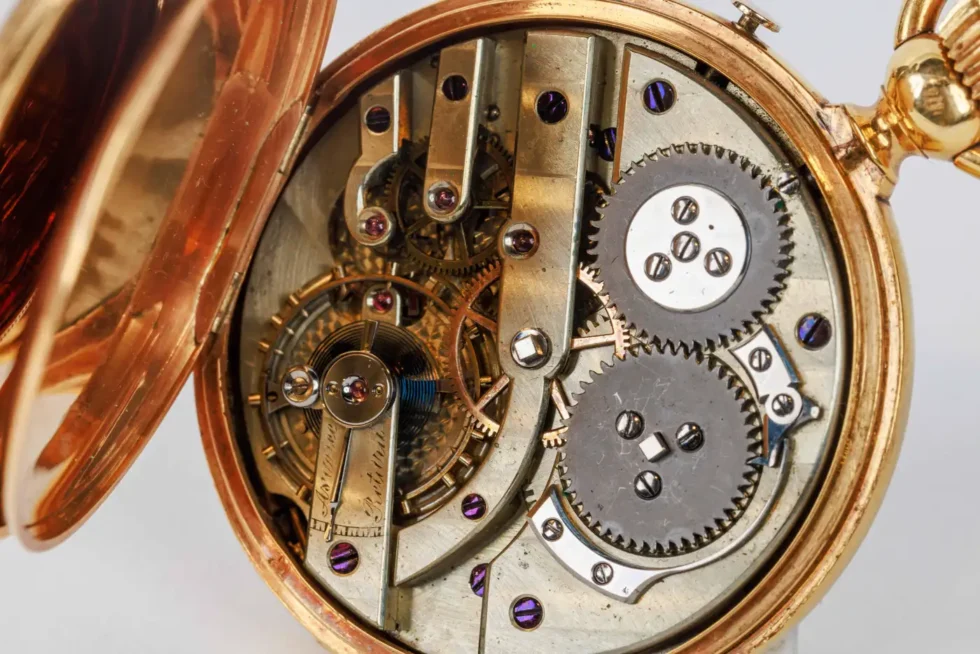 Rare Gold and Enamel Presentation Pocket Watch with Portrait of Naser Shah - Image 18