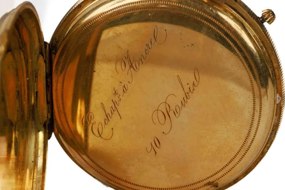 Rare Gold and Enamel Presentation Pocket Watch with Portrait of Naser Shah - Image 20