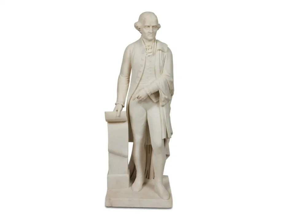 A Rare and Important American Marble Sculpture of Thomas Jefferson, Circa 1870