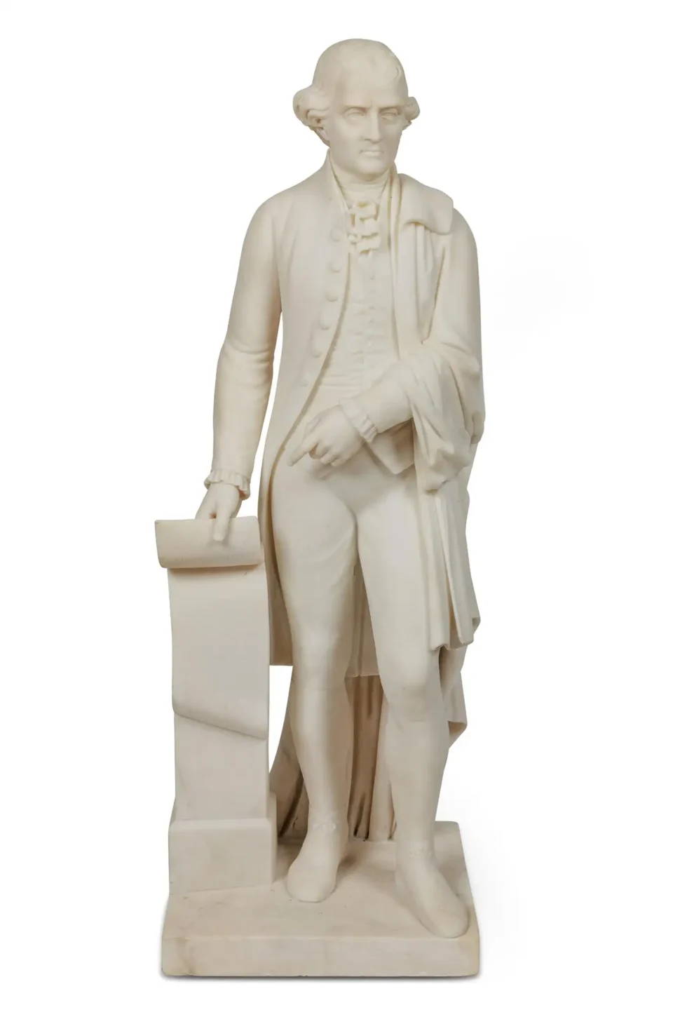 A Rare and Important American Marble Sculpture of Thomas Jefferson, Circa 1870 - Image 2
