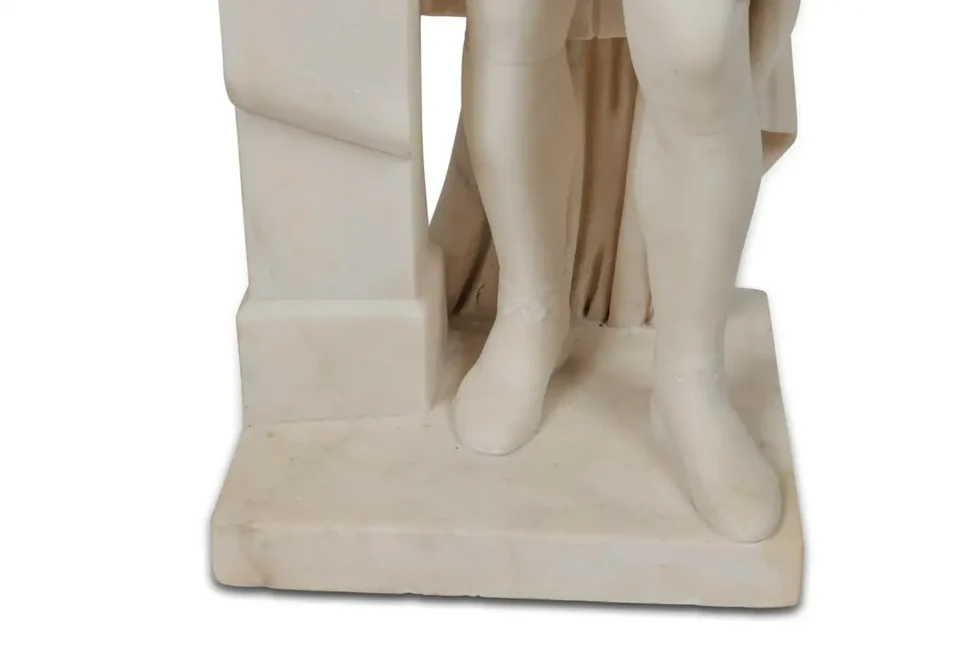 A Rare and Important American Marble Sculpture of Thomas Jefferson, Circa 1870 - Image 3