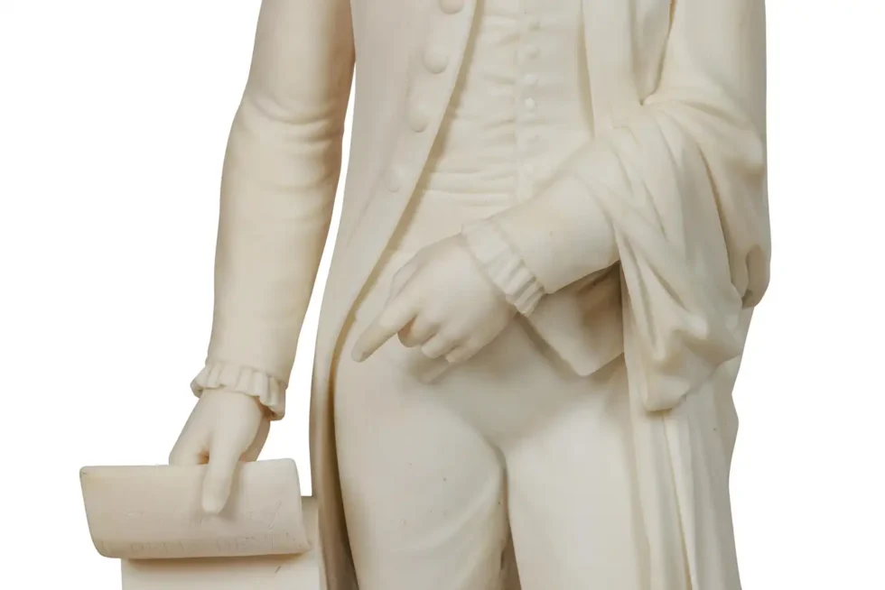 A Rare and Important American Marble Sculpture of Thomas Jefferson, Circa 1870 - Image 5
