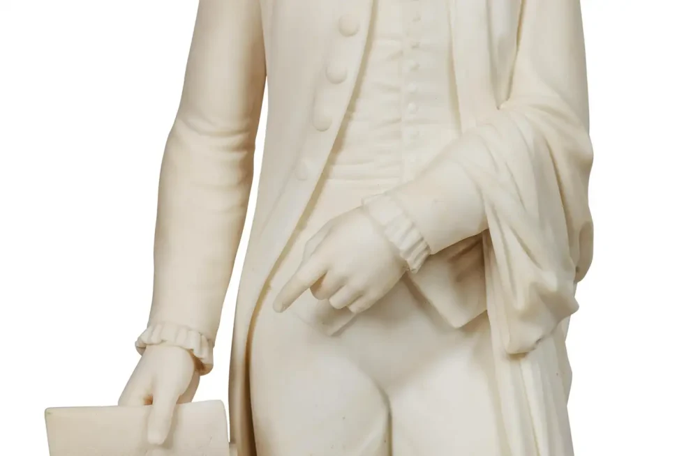 A Rare and Important American Marble Sculpture of Thomas Jefferson, Circa 1870 - Image 10