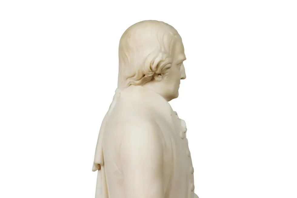 A Rare and Important American Marble Sculpture of Thomas Jefferson, Circa 1870 - Image 18