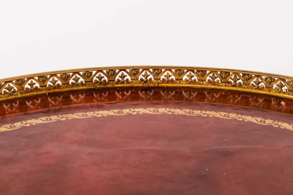 Exceptional Quality French Ormolu-Mounted Mahogany Center Table, Attrib F. Linke - Image 18