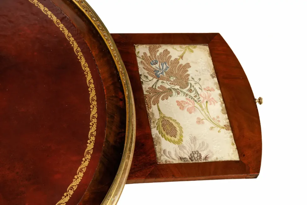 Exceptional Quality French Ormolu-Mounted Mahogany Center Table, Attrib F. Linke - Image 5