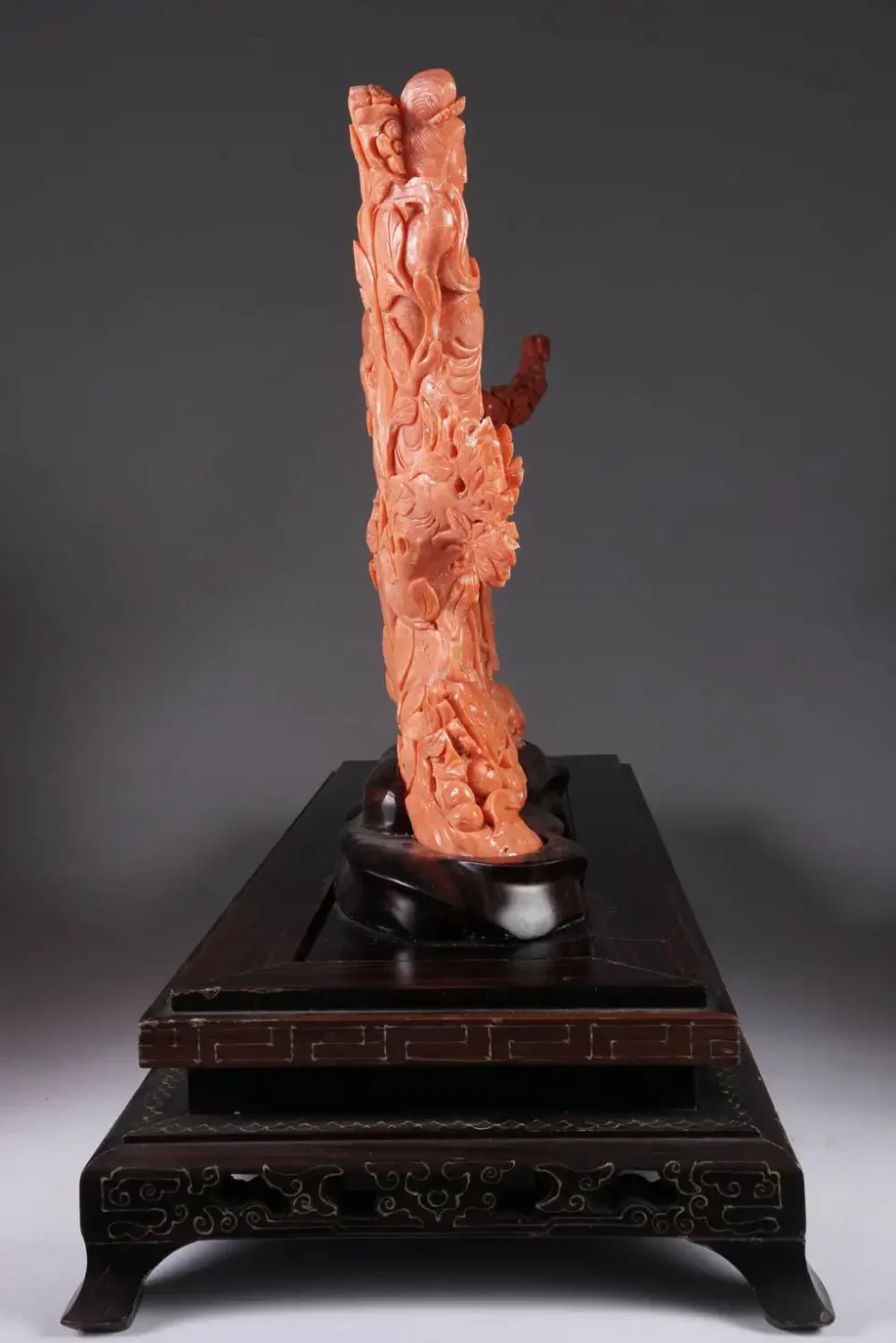Exceptional Large Chinese Carved Coral Figural Group Statue of Female Immortals - Image 7