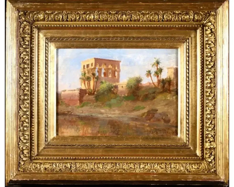 "The Kiosk of Trajan", A Rare Orientalist Landscape Painting
