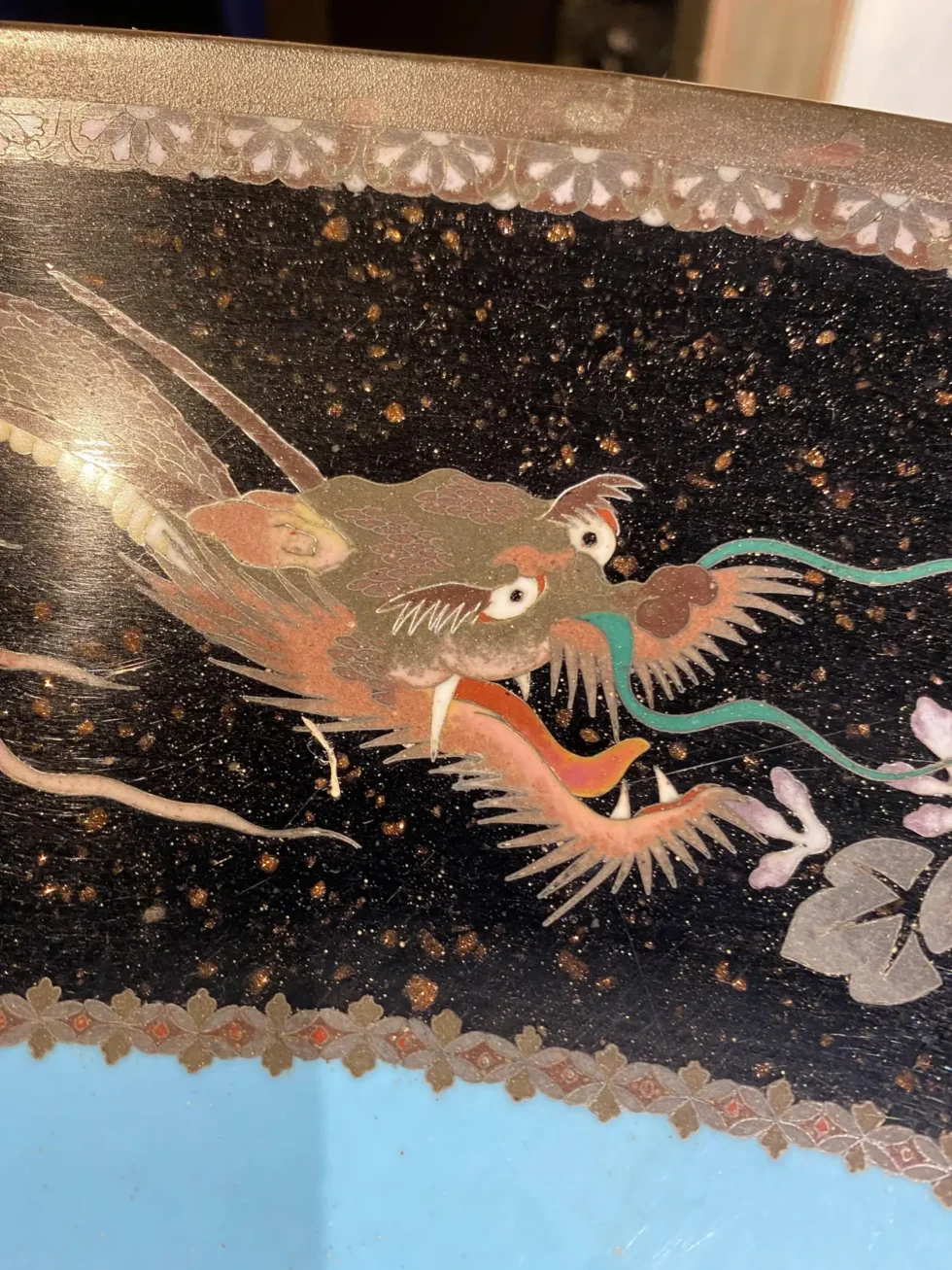 A Massive Museum Pair of Meiji Period Japanese Cloisonne Enamel Chargers Plates - Image 11