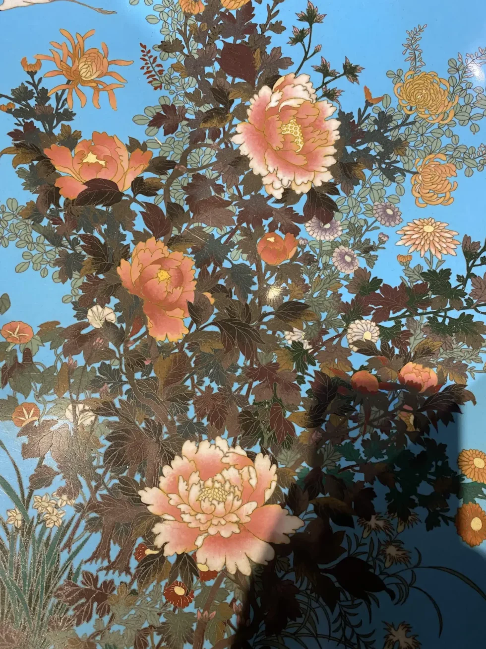 A Massive Museum Pair of Meiji Period Japanese Cloisonne Enamel Chargers Plates - Image 15