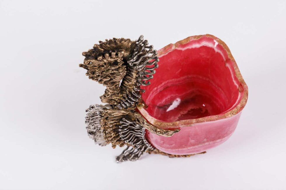 Chaumet Paris, a French Silver-Gilt Seahorse Mounted Rhodochrosite Cup - Image 8