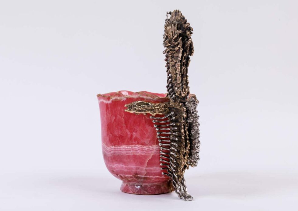 Chaumet Paris, a French Silver-Gilt Seahorse Mounted Rhodochrosite Cup - Image 5