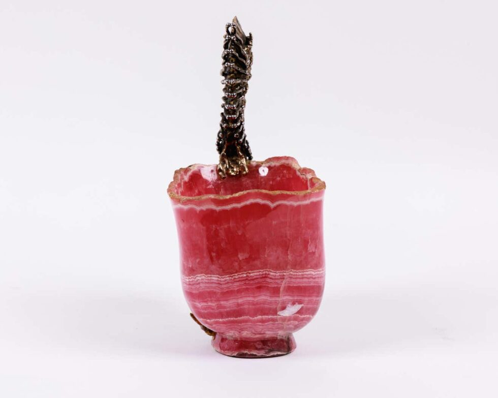 Chaumet Paris, a French Silver-Gilt Seahorse Mounted Rhodochrosite Cup - Image 3