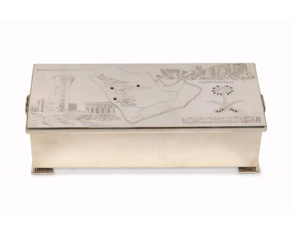 Elizabeth II Sterling Silver and Ruby Humidor Box Made for Saudi Arabia - Image 10