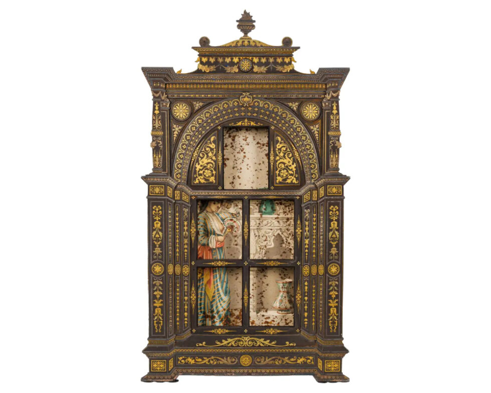 Placido Zuloaga, an Extremely Rare Spanish Gold and Silver Damascened Frame