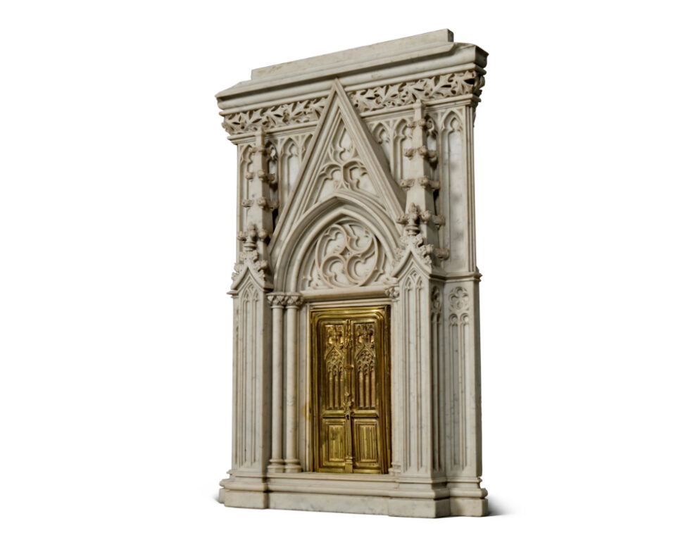 A Rare Monumental Italian Carved Carrara Marble Model of A Cathedral - Image 2