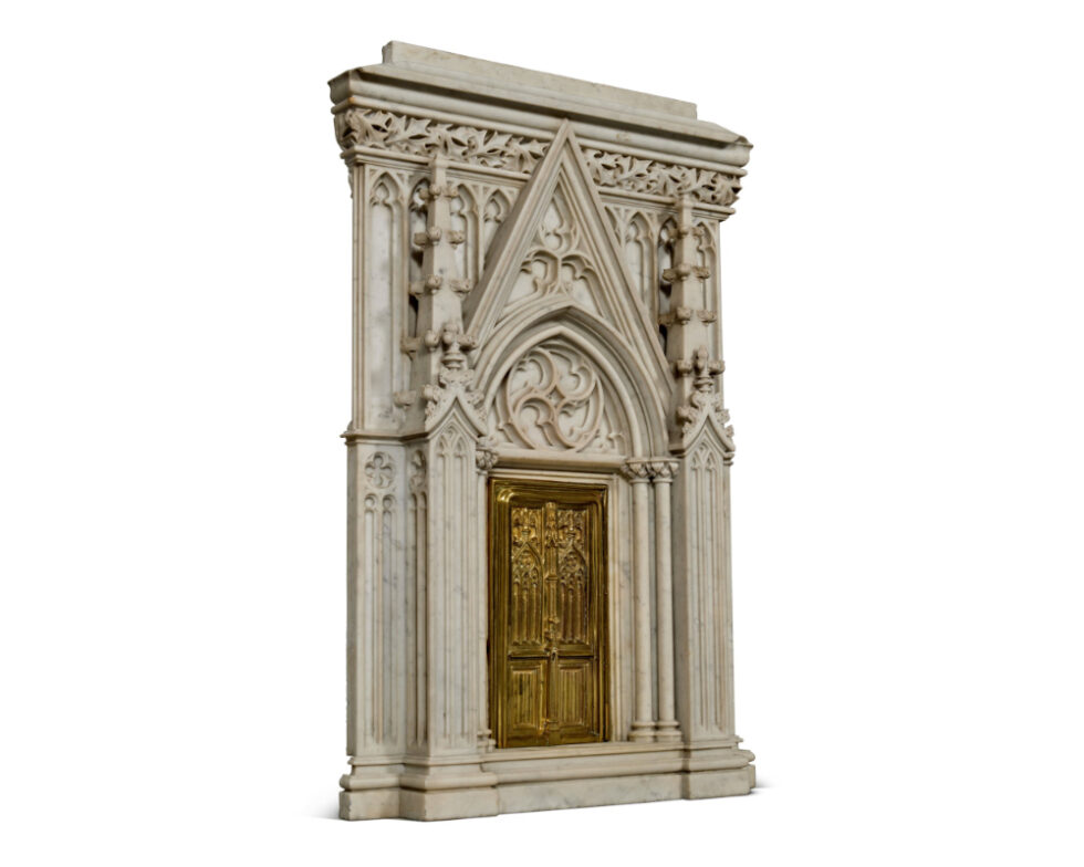 A Rare Monumental Italian Carved Carrara Marble Model of A Cathedral - Image 3