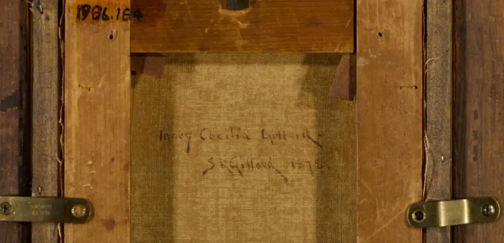 Sanford Robinson Gifford (American 1823-1880), A Rare Portrait Of Mrs. Sanford Robinson Gifford (Mary Cecelia Gifford), 1878 - Image 6