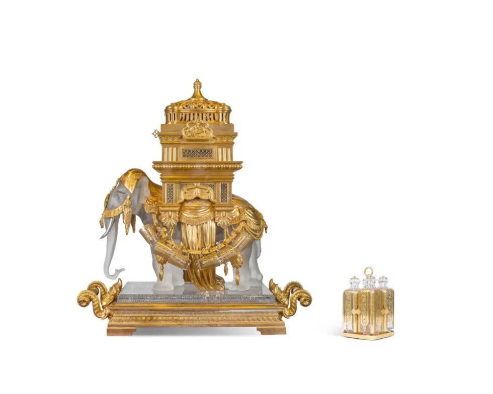Exquisite Baccarat "Elephant" 'Cave A Liquor' - Exposition Universelle 1878 C. 1885