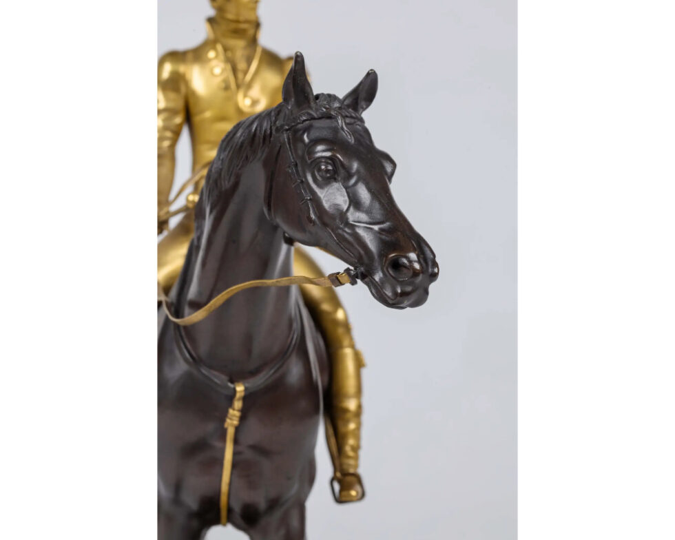 Isidore-Jules Bonheur, A Rare Gilt and Patinated Bronze Jockey on A Horse - Image 14