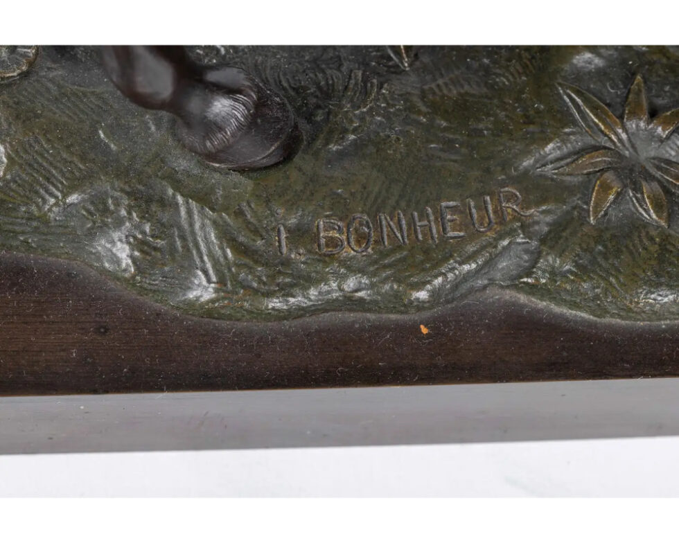 Isidore-Jules Bonheur, A Rare Gilt and Patinated Bronze Jockey on A Horse - Image 16