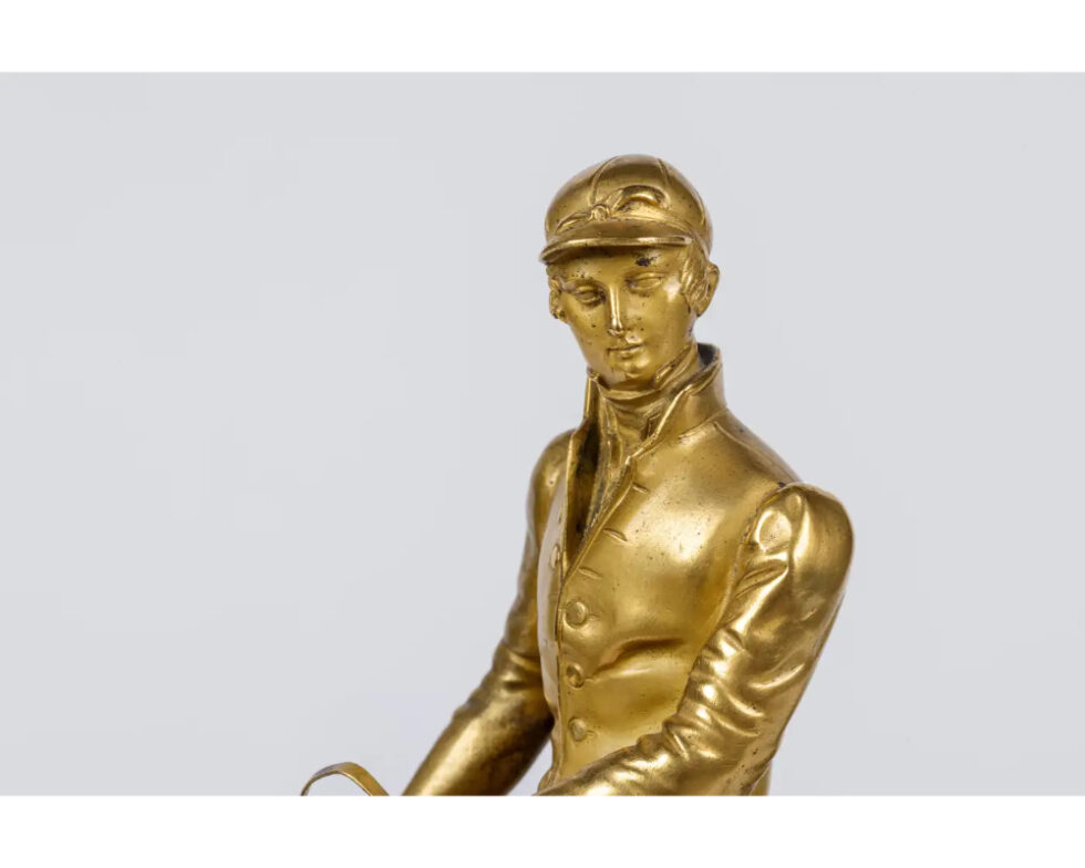 Isidore-Jules Bonheur, A Rare Gilt and Patinated Bronze Jockey on A Horse - Image 18