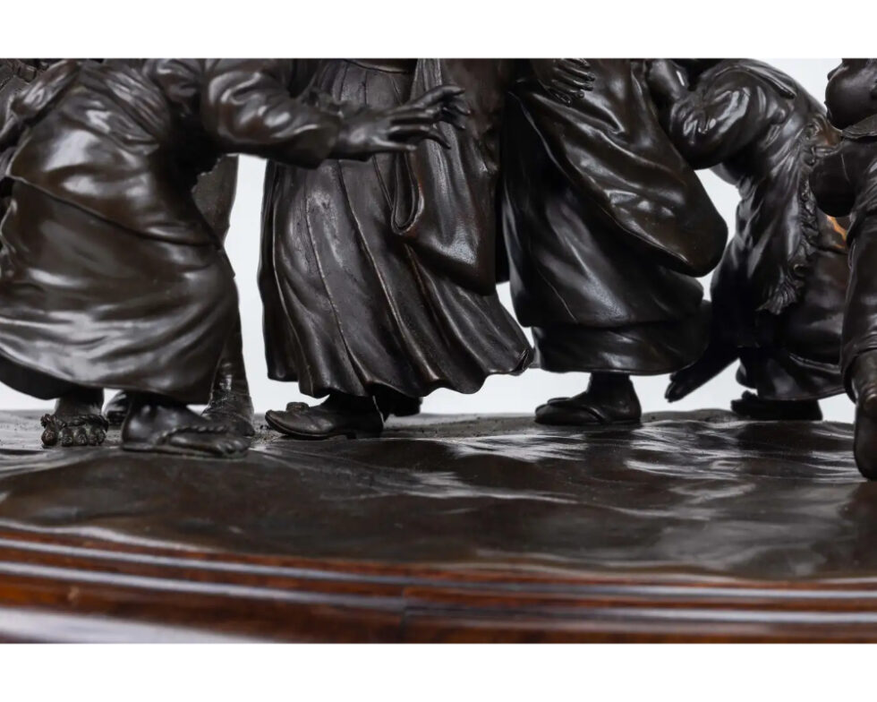 A Large and Exceptional Japanese Meiji Period Tokyo School Bronze Sculpture - Image 11