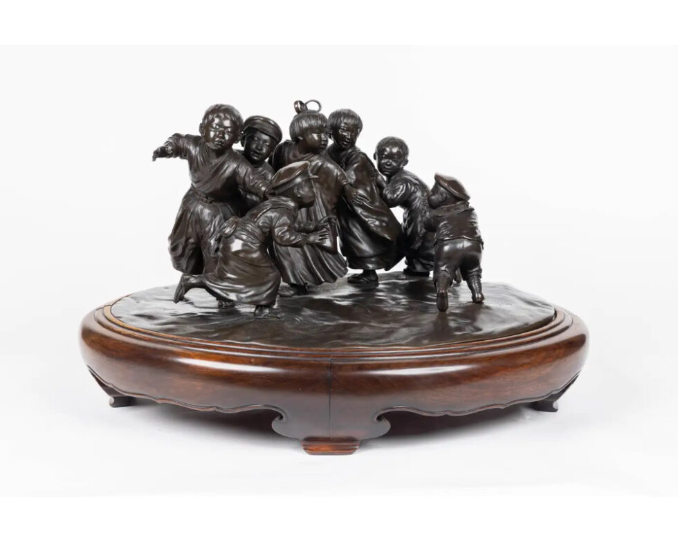A Large and Exceptional Japanese Meiji Period Tokyo School Bronze Sculpture - Image 19