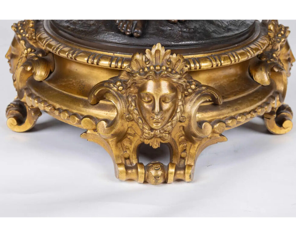 Mathurin Moreau, A Monumental French Bronze and Crystal Figural Centerpiece - Image 17