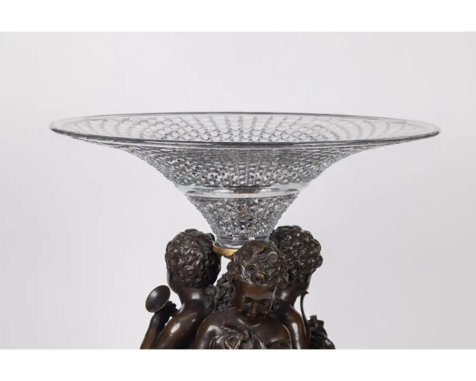 Mathurin Moreau, A Monumental French Bronze and Crystal Figural Centerpiece - Image 18