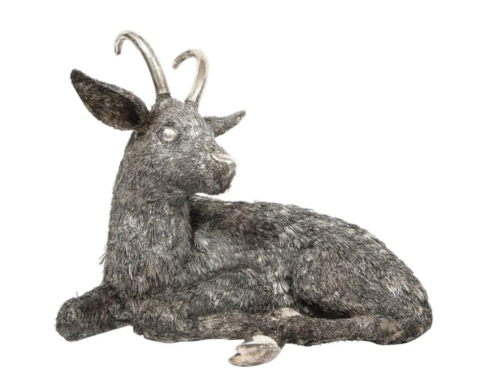 Mario Buccellati, a Rare and Exceptional Italian Silver Goat