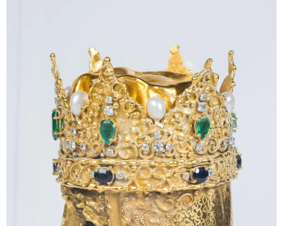 An 18K Gold and Gem Set Bust of a King, by George Weil London - Image 12