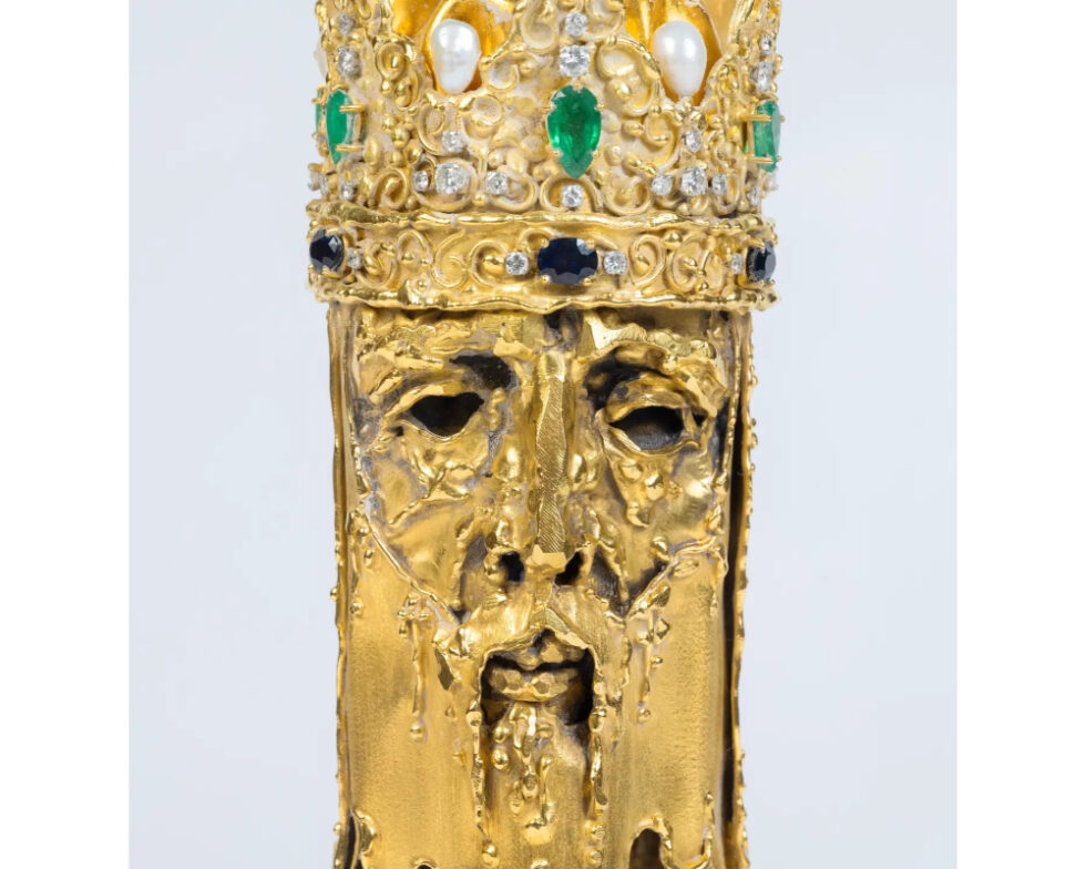An 18K Gold and Gem Set Bust of a King, by George Weil London - Image 14