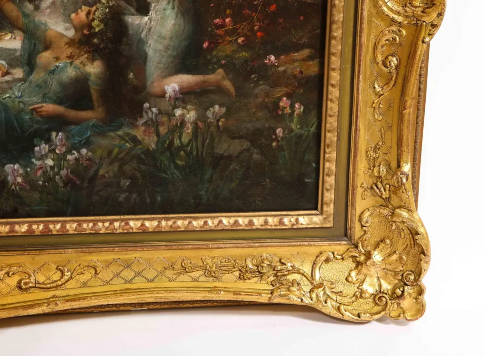 Emanuel Oberhauser “Mermaids and Nymphs” An Exceptional Oil on Canvas Painting - Image 10